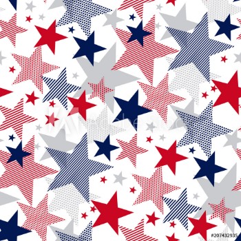 Picture of United States national symbol stars seamless pattern